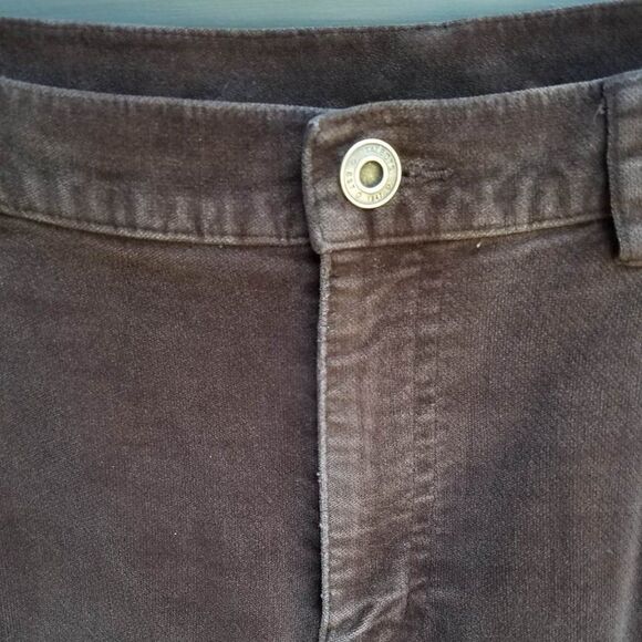 Talbots Brown Brushed Cotton Jean Style Pants size 12 - Picture 3 of 9